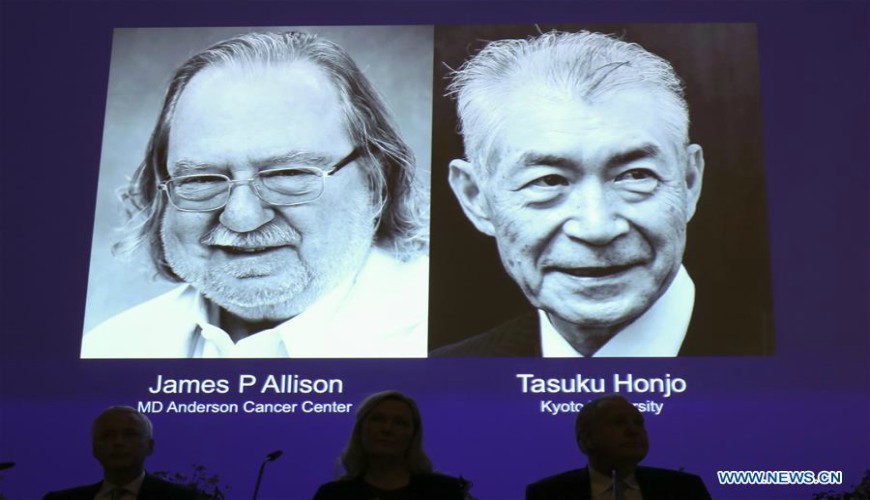 Attribution du Prix Nobel de médecine 2018 à deux spécialistes du cancer
